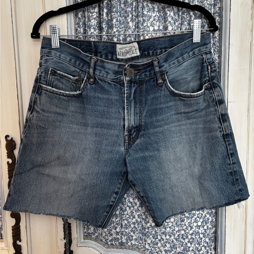 Aeropostale Men's Faded Blue Jean Shorts